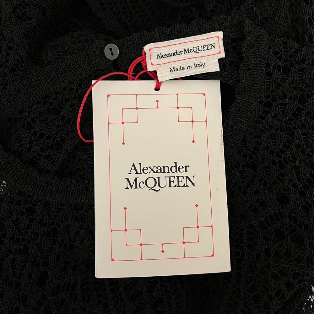 BNWT Alexander McQueen Black Patchwork Lace Top, size M - Picture 10 of 12